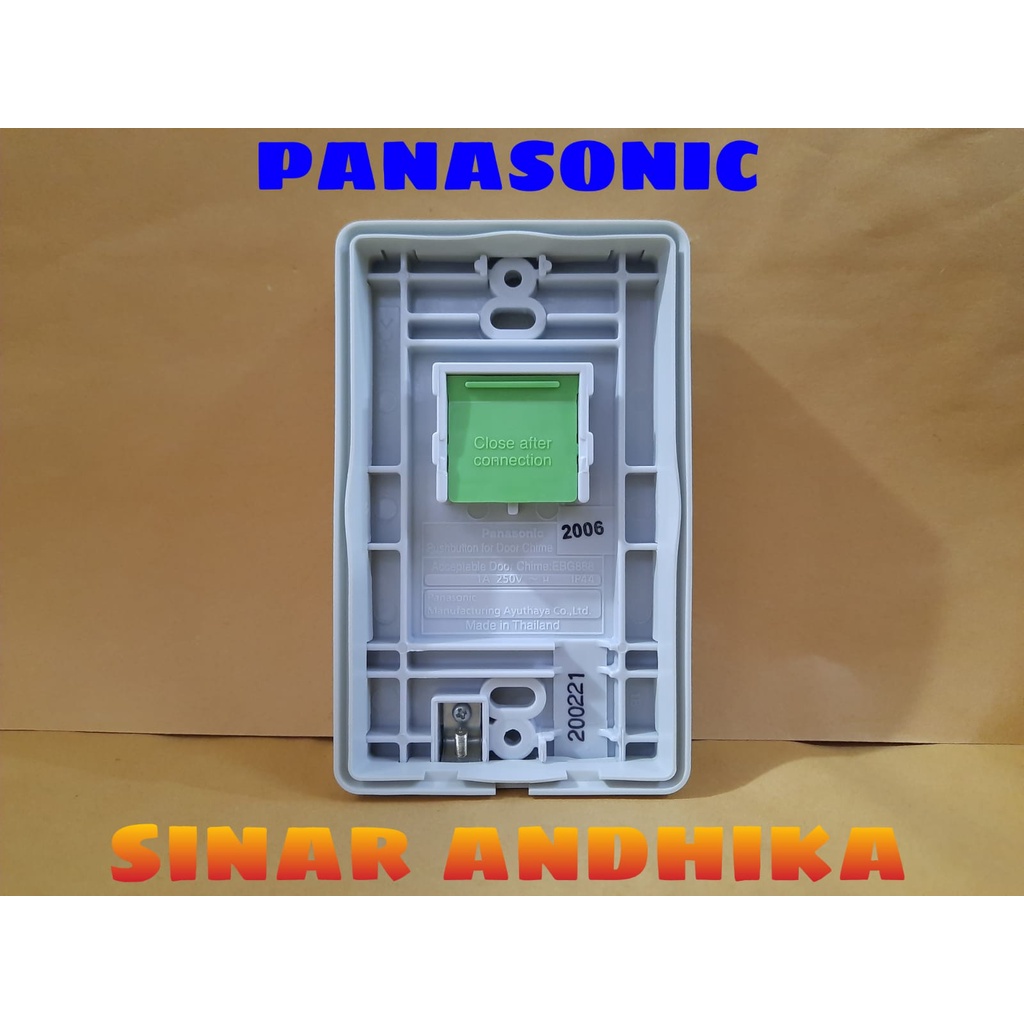 SAKLAR BEL / TOMBOL TEKAN PUTIH PANASONIC EGG 331