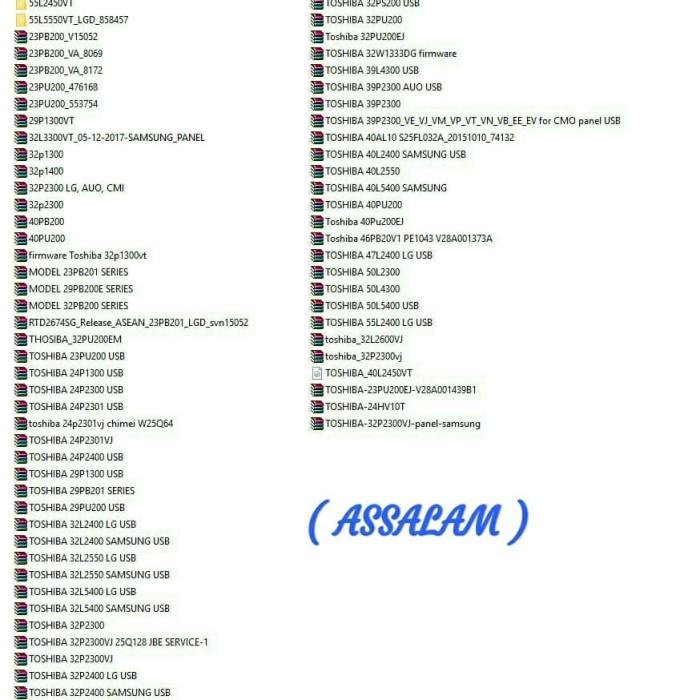 Collection Firmware TV Flash via USB