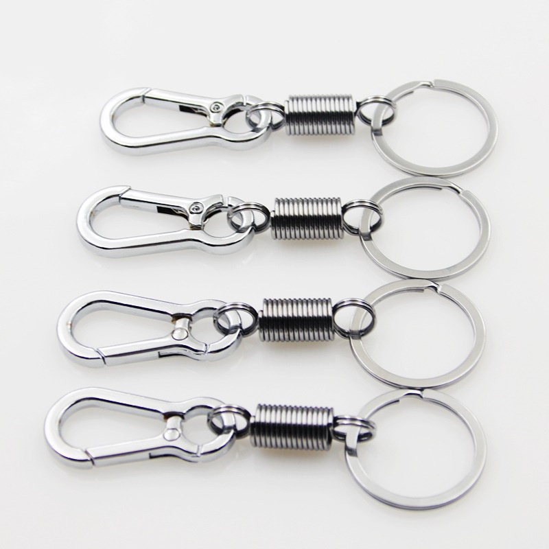 [ 1Pc Spring Creative Metal  Keychain Climbing Hook Car Keychain Key Chains Accessories for  Car Keyring, Bags ]