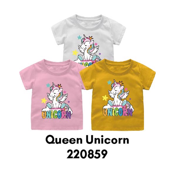 Baju Kaos Bayi &amp; Anak Series Happy Unicorn Series Usia 6 Bulan-8 Tahun Bahan Katun Combed 30s