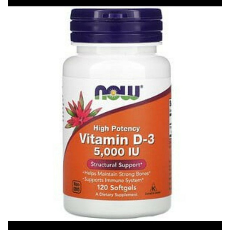 Now Foods Vitamin D3 5000 IU 5000iu 120 & 240 softgels Food Vit D-3 5000IU - 240