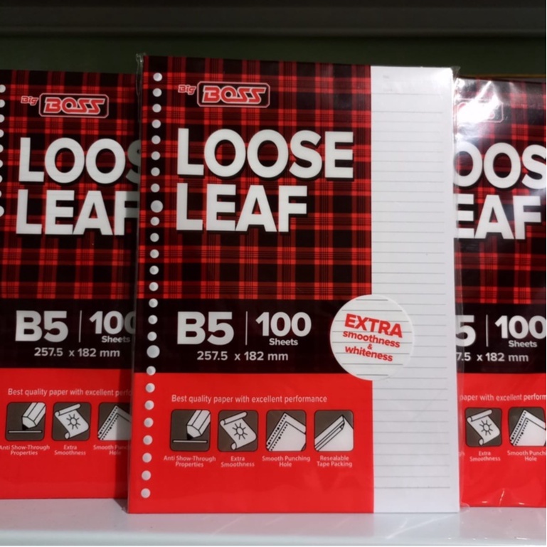 Loose Leaf B5 isi 100 lembar GARIS BIG BOSS