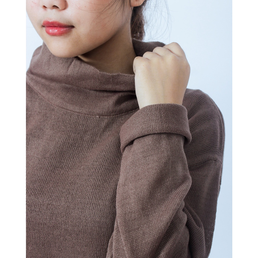 ZAHRA - Atasan Wanita Rajut Halus TURTLENECK KNIT Basic