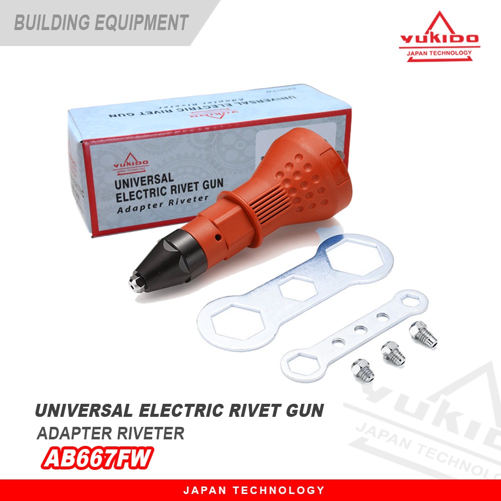 YUKIDO Alat Rivet Tang Rivet Ripet Sambung Konverter Bor Rivet Gun Adapter Tang Rivet Perkakas Alat Tukang