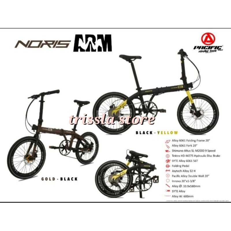 Sepeda Lipat ALLOY NORIS ARM PACIFIC 20"