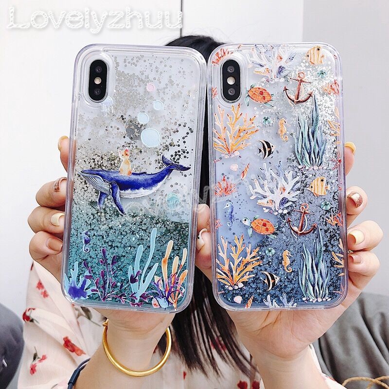 Whale Fish Coral Liquid Casing Samsung Galaxy A3 A5 A7