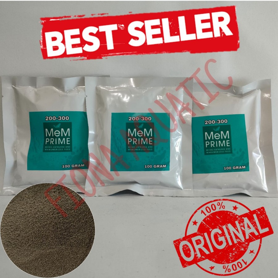 PELET MEM 200-300 MIKRON 100 GRAM / PELET IKAN 2/3 / MEM PRIME