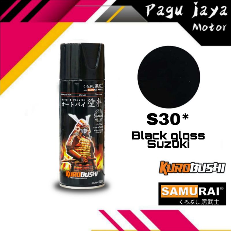 samurai paint 400ml black hitam gloss suzuki S30* cat sprot spray paint