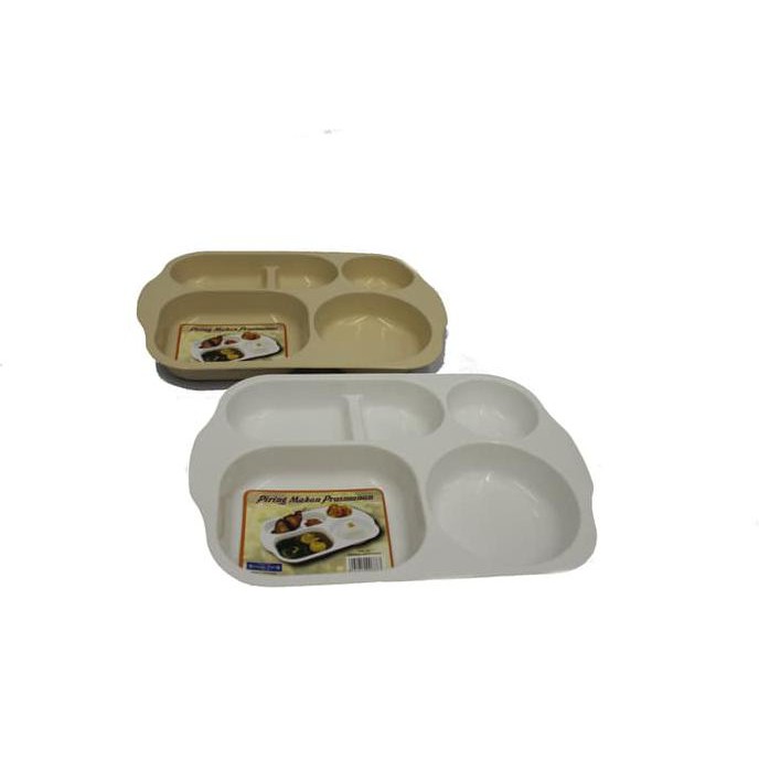 Ready...Ready...Ready Piring Makan Prasmanan Plastik Cream - Putih