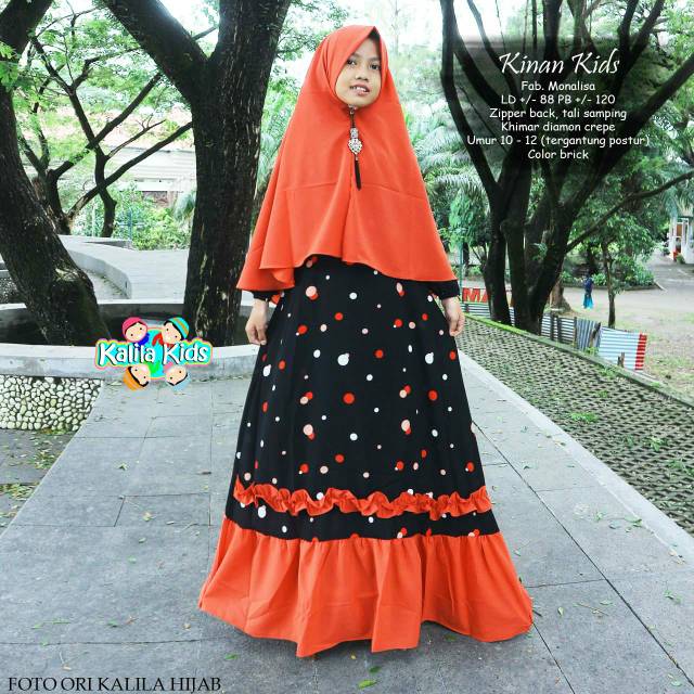 Kinan Gamis Syari Anak Monalisa by Kalila