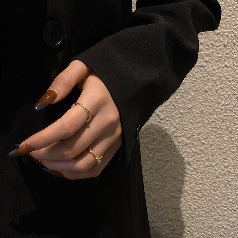 Cincin 32 ( 1 set isi 2 ) Bisa diatur Sizenya ,Cincin Unik Lucu Keren /Deluna/BS