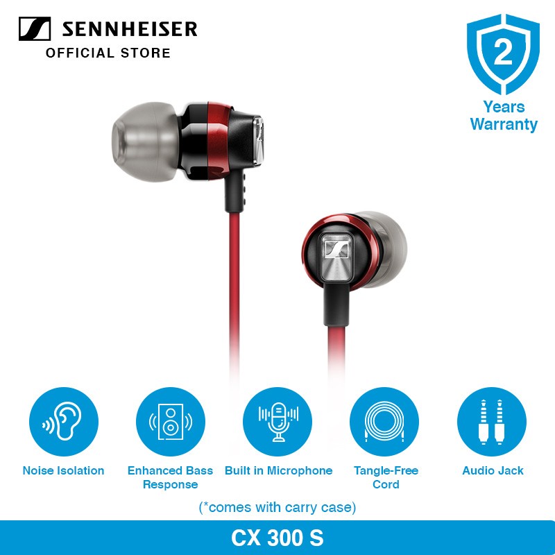 Sennheiser CX 300S Red Headset Earphone Earphones Headset