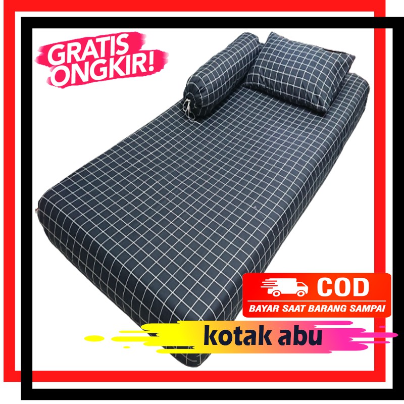 Sprei karet ukuran 160x200x20 &quot;MOTIF KOTAK&quot;