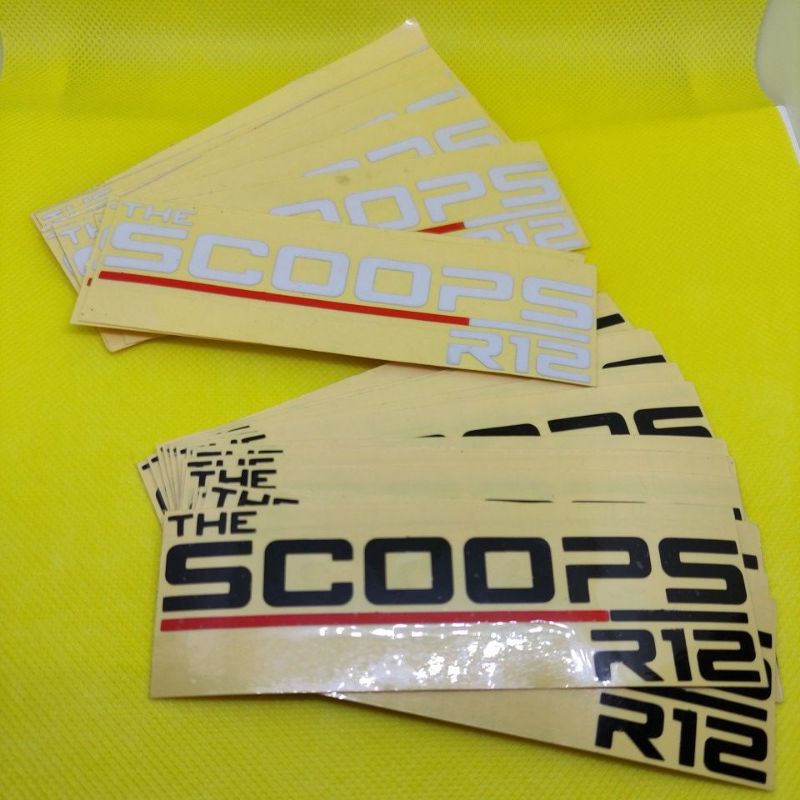 stiker THE SCOOPS R12 stiker motor