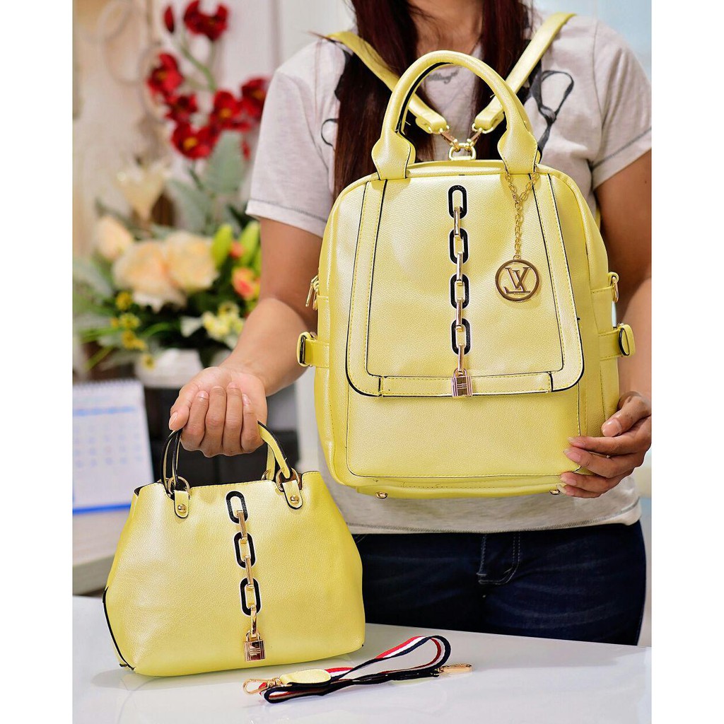 New arrival tas ransel wanita branded impor Batam merek Louis Vuitton kodeB88501 promo 2in1