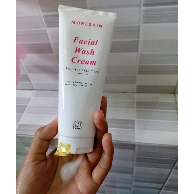 MORESKIN FACIAL WASH CREAM ORI NASA sabun pencuci muka