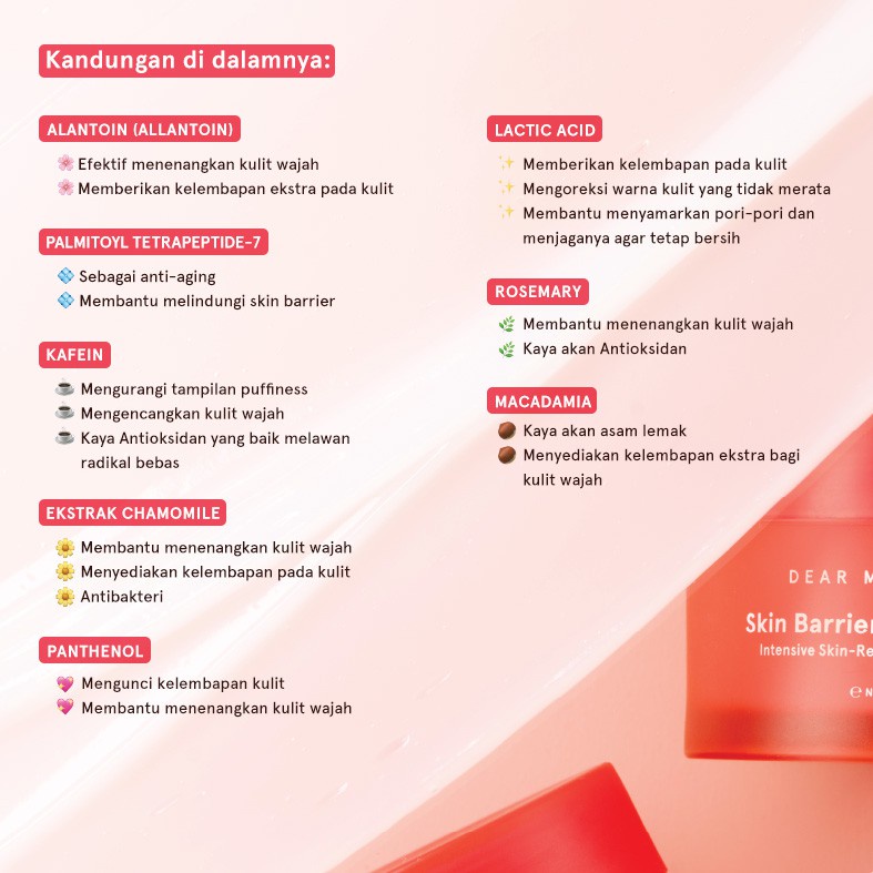 Dear Me Beauty Skin Barrier Water Cream - 30gr  EXP 2024