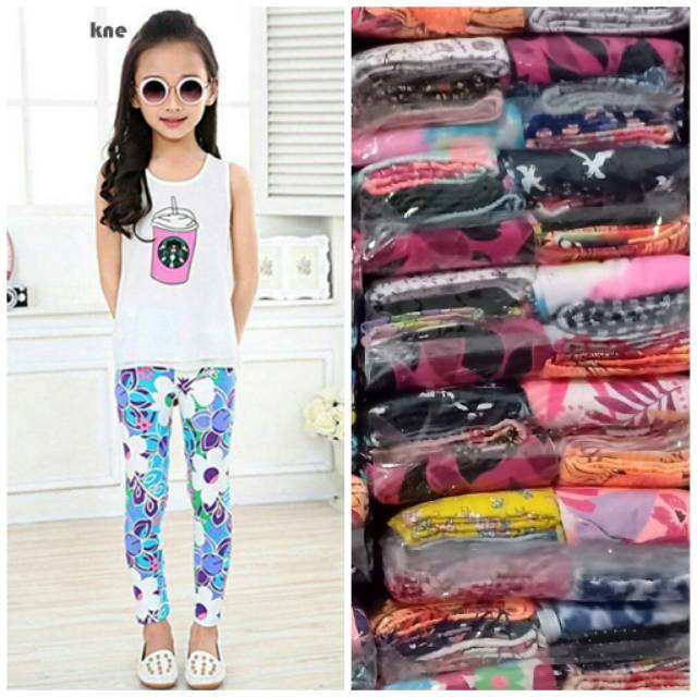 (COD) LEGGING ANAK MOTIF dan POLOS bisa pilih motif/LEGING