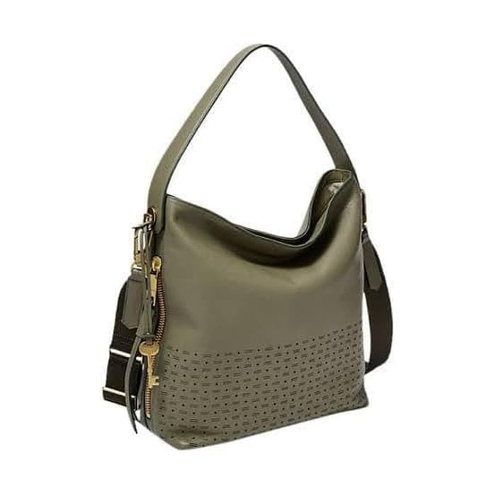 tas Fossil Maya Hobo Bayleaf Bay Leaf green leather original