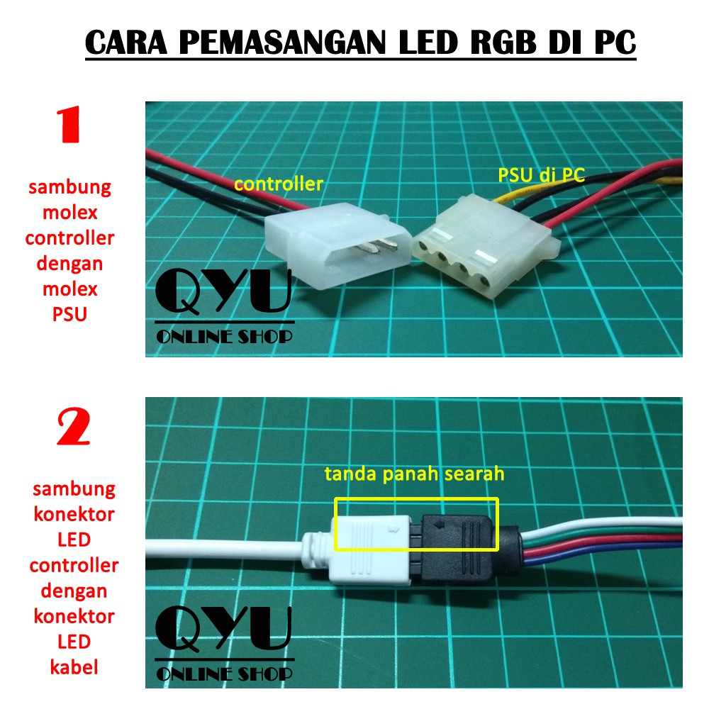 Remote Driver LED RGB Controller 12v + Molex