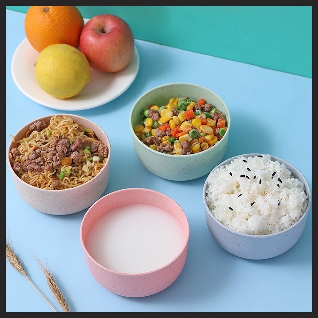 MANGKUK KECIL WHEAT STRAW | RAMAH LINGKUNGAN | MICROWAVABLE | BPA FREE