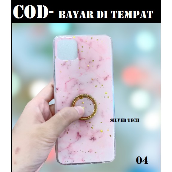 SOFTCASE EPOXY GLITTER + RING SAMSUNG A01 / A11 / A21 / A31 / A51 / VIVO Y50 / VIVO Y30