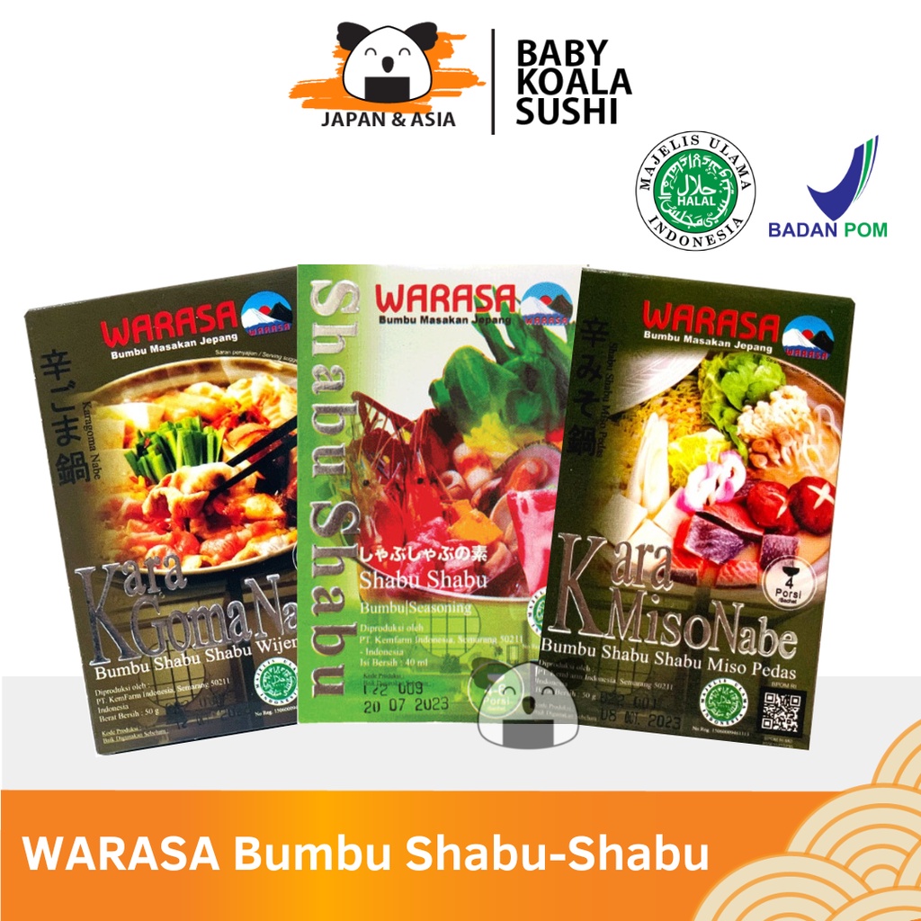 WARASA Bumbu Shabu-Shabu Instan 50 g Halal │ Bahan Kuah Sabusabu Praktis