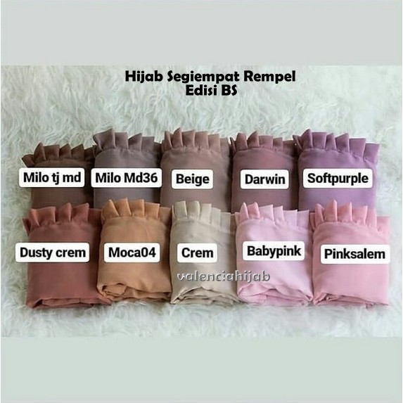 Hijab Segiempat | Jilbab Segiempat | Kerudung Segiempat Rempel Edisi BS