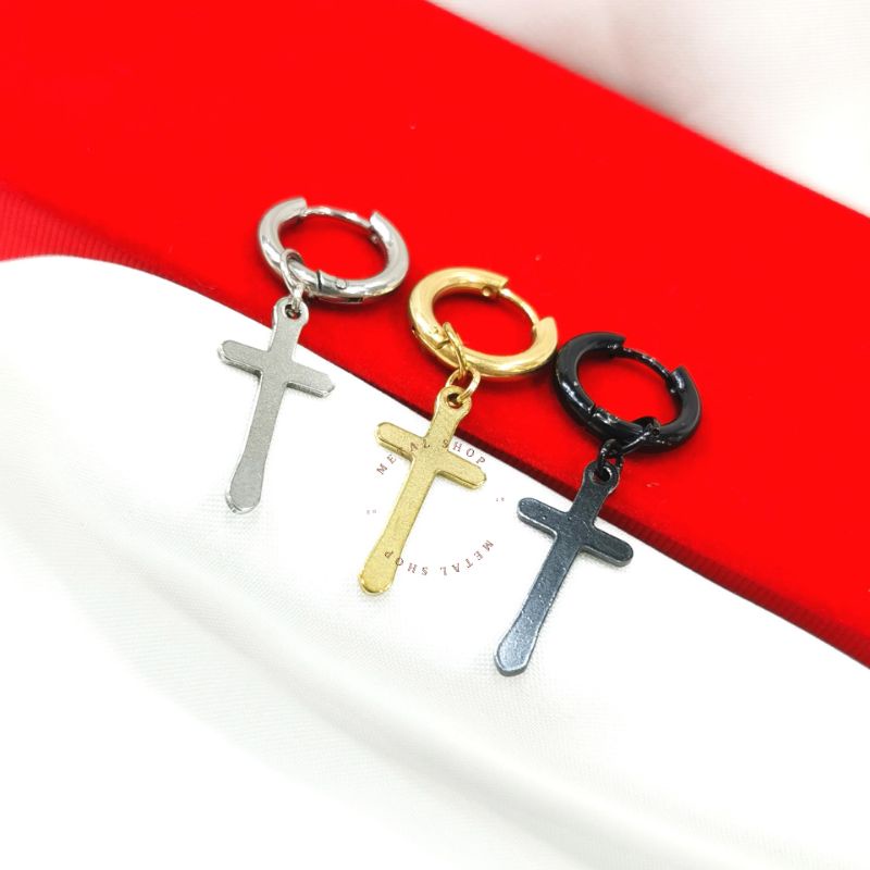 ANTING TITANIUM HOOP SALIB COWOK CEWEK ANTI KARAT