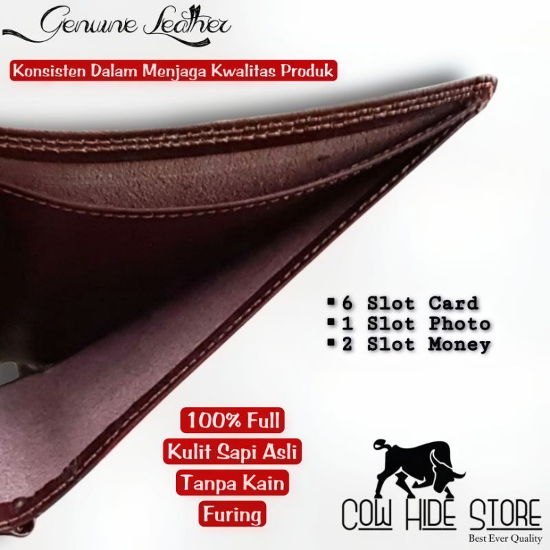 Dompet Pria Kulit Asli Bifold Emboss Hush Puppies - 9 Slot-6