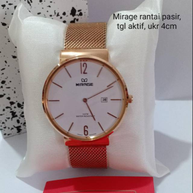 New Produk Jam Tangan Wanita Original Mirage Tanggal Rantai Pasir