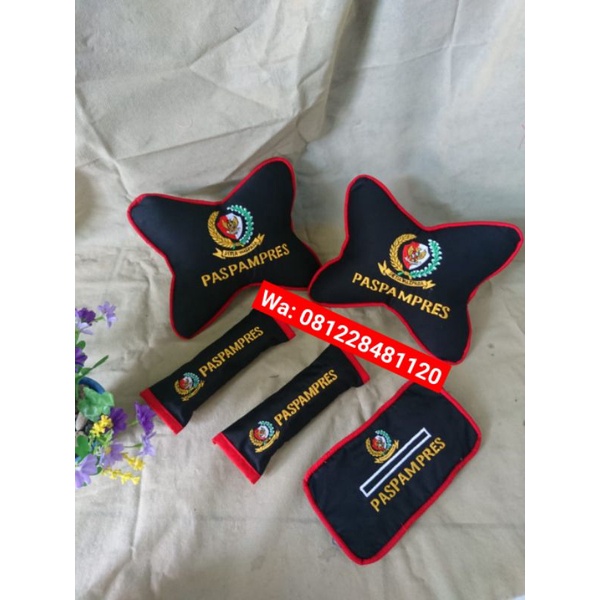 bantal mobil paspamres /bantal mobil custom / carset paspampres