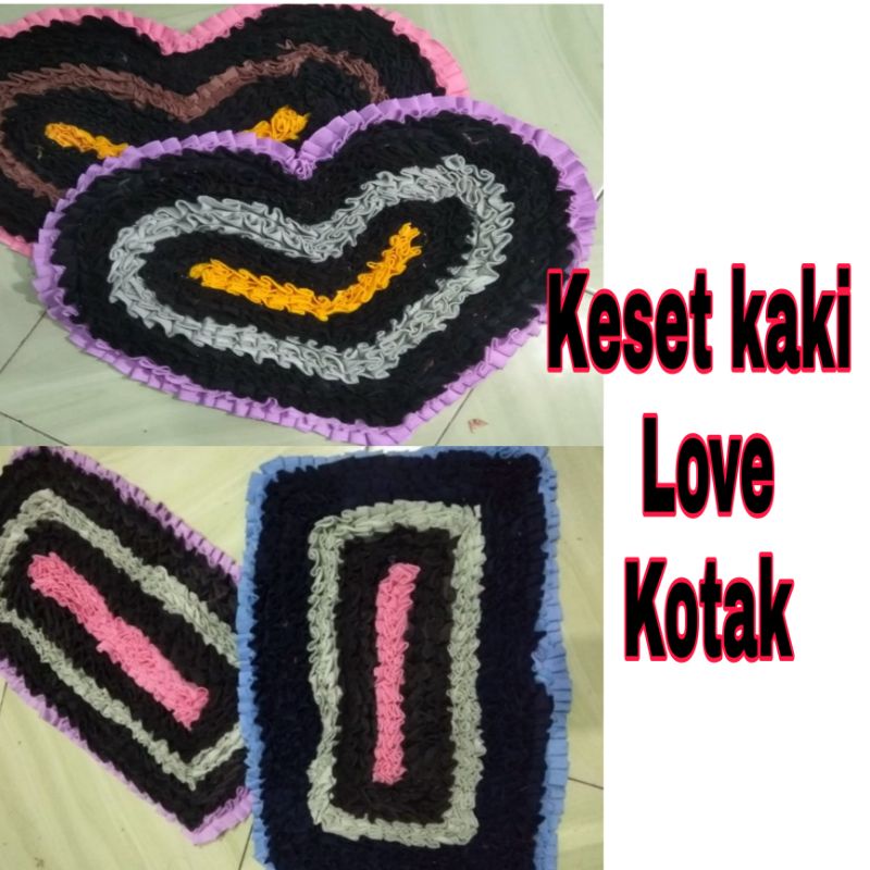 KESET KAKI, KESET LOVE JABRIK,KESET KAIN PERCA 50X30CM BESAR TEBAL