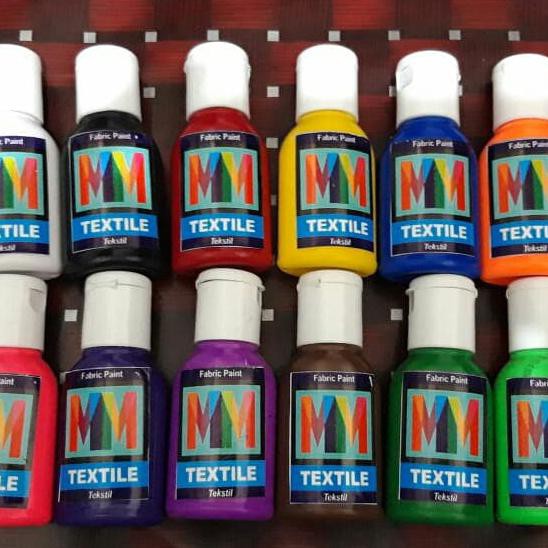 

Update! Set 12 Warna Cat Textile Mm 30Ml Bonus 1 Putih Untuk Lukis Kain, Dll Terpercaya