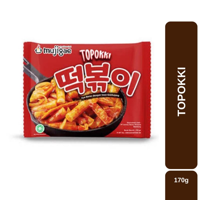 

Mujigae Topokki 170 gr / Teokbokki Instan / Tokpoki / Tteokbokki / Topoki / makanan instan / cemilan instan / topoki instan halal