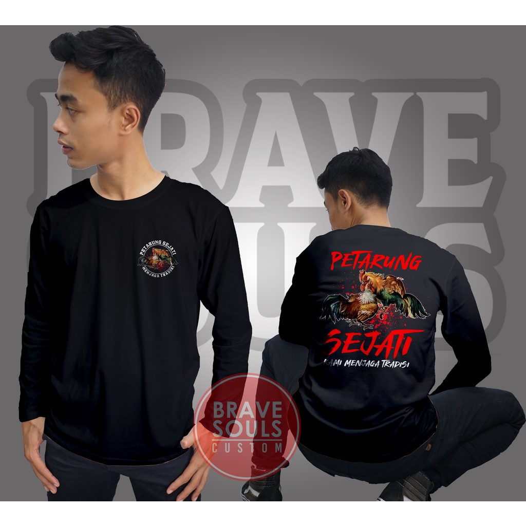 KAOS AYAM PETARUNG, AYAM ADUAN, JAGO TARUNG, AYAM LAGA LENGAN PANJANG