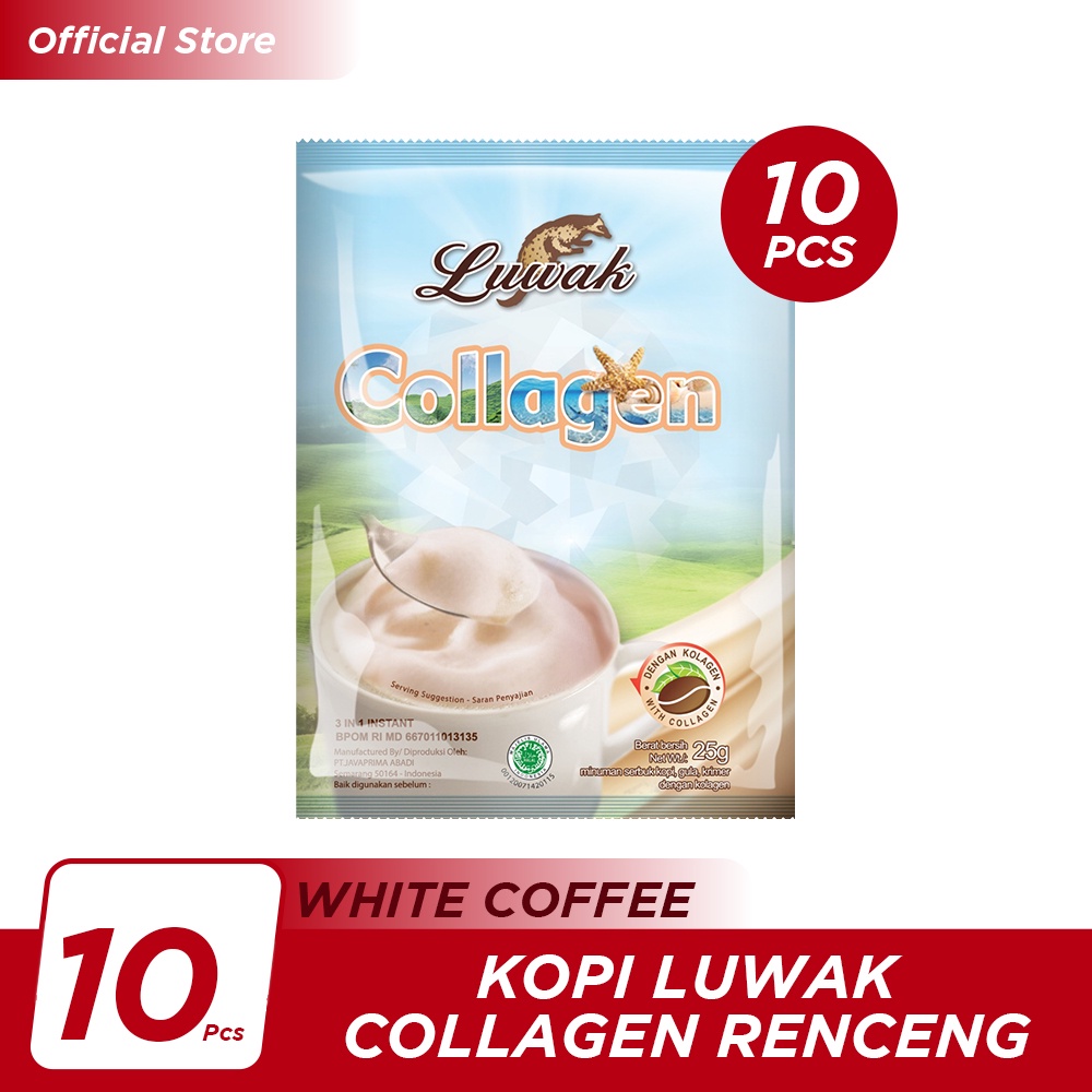 

Kopi Luwak Collagen Renceng 10x25gr