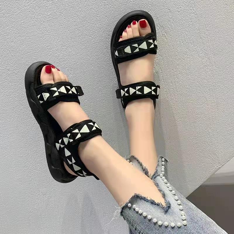 Free BOX Sandal Wanita Wedges Korean Style Elegant Sandal Cewek Hak Tinggi Model Kekinian Sandal Perempuan Fashionable NS208