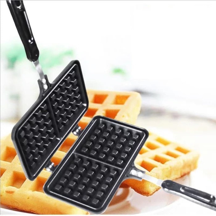 Cetakan Square Mini Waffle Maker Pan / Cetakan Waffle Kotak