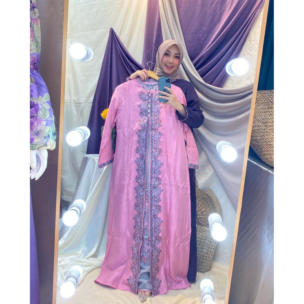 PROMO LONG GAMIS CARDIGAN BORDIR / LONG GAMIS PESTA / LONG GAMIS CANTIK