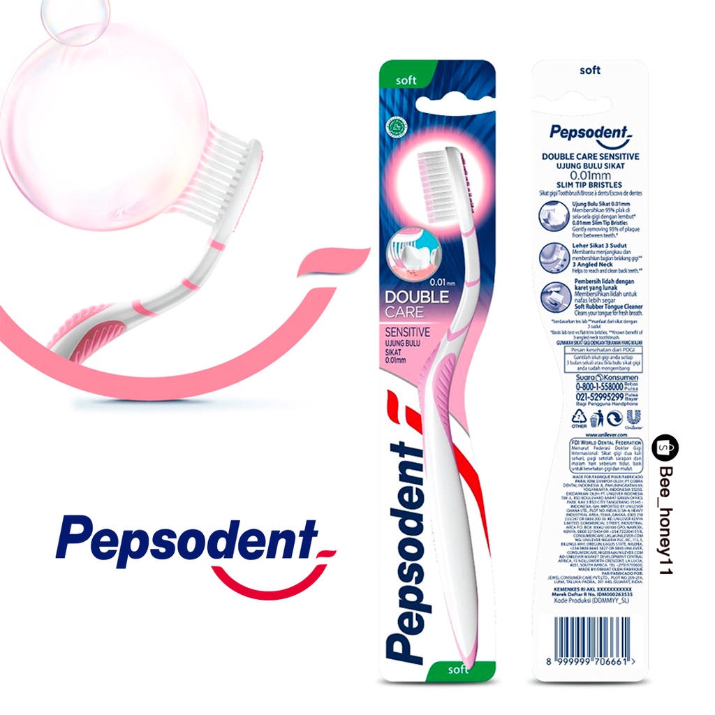 Sikat Gigi Pepsodent Double Care Sensitive Soft [Isi 1pcs]