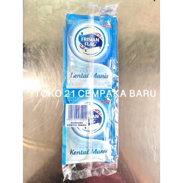 

FRISIAN FLAG PUTIH 1 RENCENG isi 6 SACHET | Susu Bendera Kental Manis