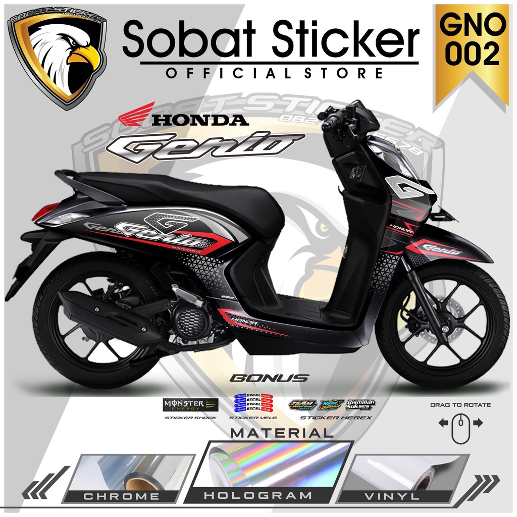 STRIPING GENIO - STRIPING HOLOGRAM HONDA GENIO Terbaru SB-002