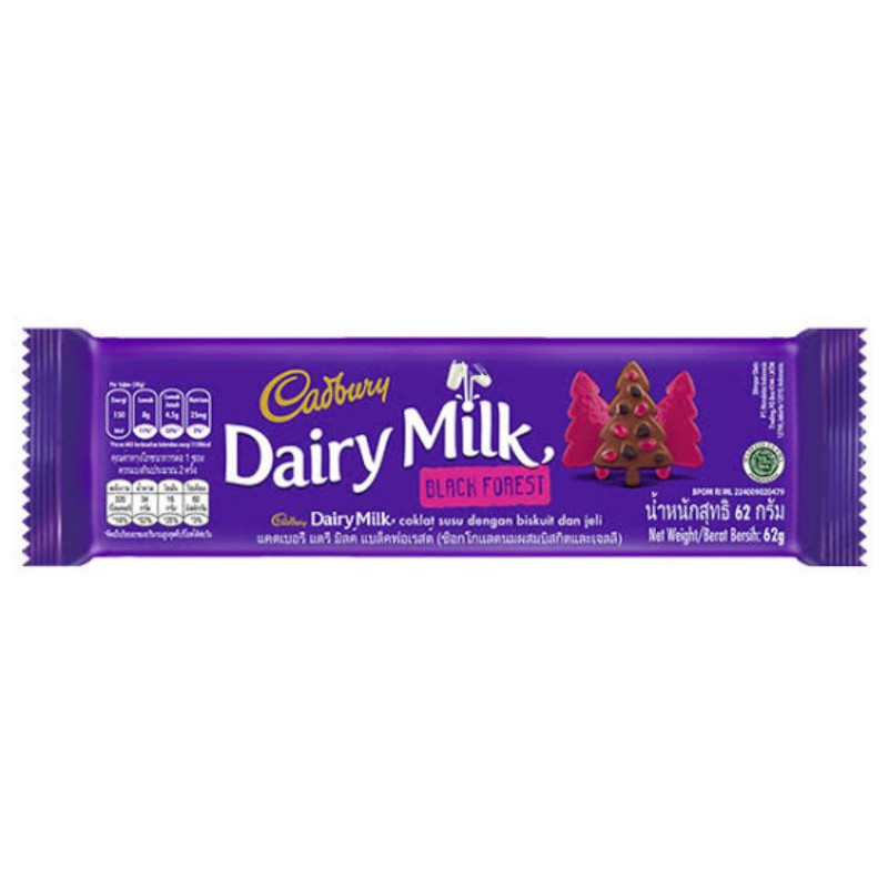 

Cokelat Cadbury Dairy Milk Black Forestb 62gr/Import