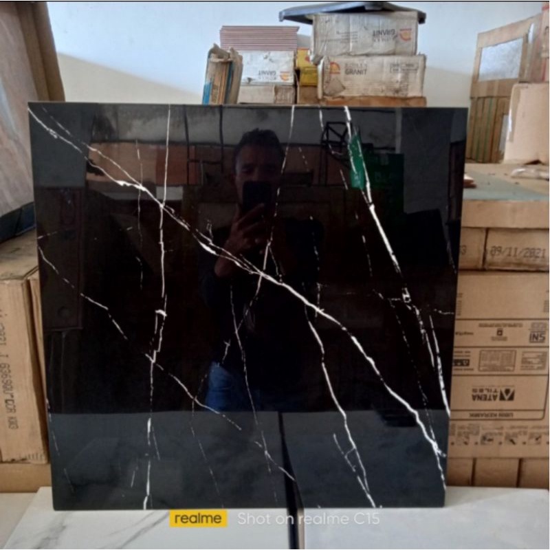 granit 60x60 lantai  torch apoleon black