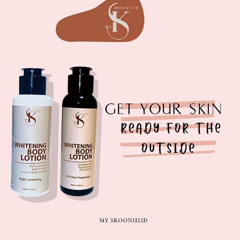 PAKET BODY EXTRA WHITENING NIGHT & WHITENING DAY By My Skoonheid