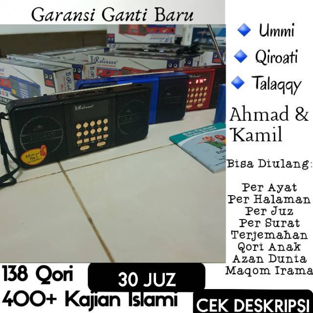 Chip + Murottal Chip Speaker Murottal Al Quran per ayat per surat per juz Rolinson 4028 Ceramah