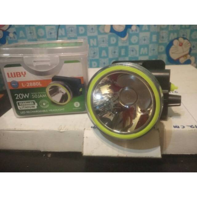 Senter kepala luby 20 watt tombol putar dimmer potensio