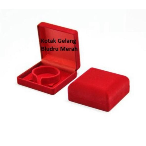 Kotak Cincin, Gelang, Kalung 1 Set Bludru Harga/Pc