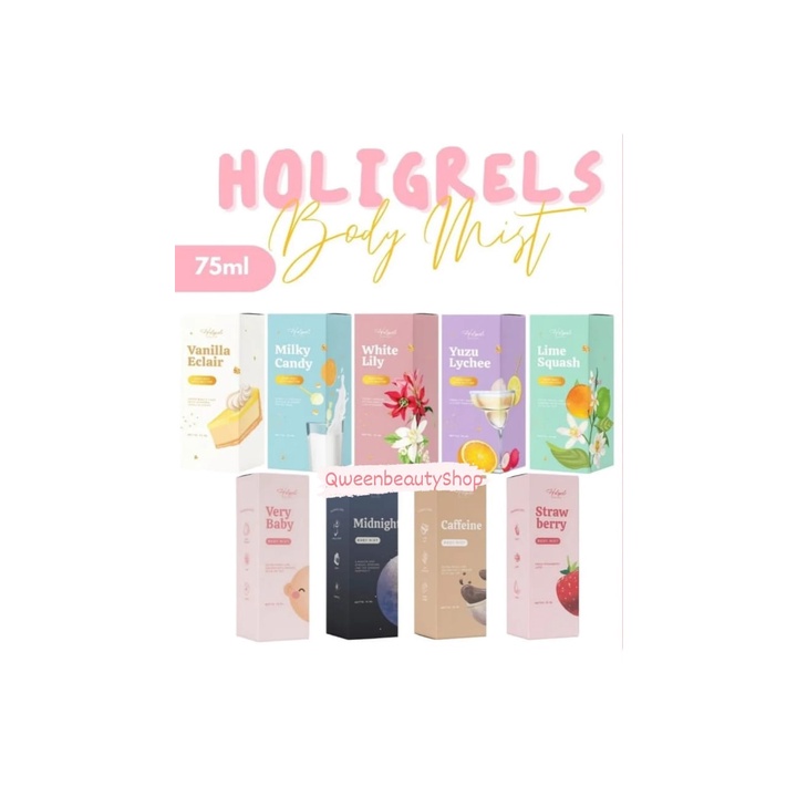 HOLIGRELS BODY MIST PARFUME dan DEO SPRAY BPOM